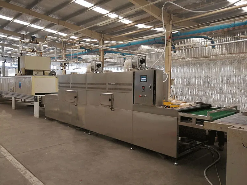 microwave in production line